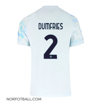 Billige Fotballdrakt Inter Milan Denzel Dumfries #2 Replika Bortedrakt 2025-26 Kortermet